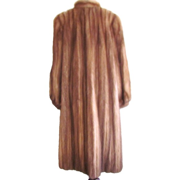 Designer Balencia Honey Blonde Soft Pelt's Long Length Mink Coat Large - Picture 4 of 16